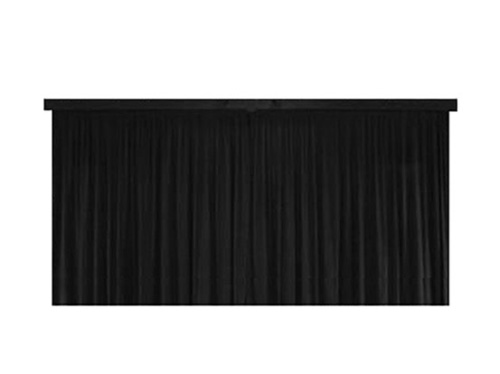 Pack - Rideau fond de scène noir H4xL5m + structure à fixer sur nos scènes STAGE DEX