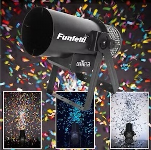 Pack Lanceur de confettis CHAUVET et Confetti vrac