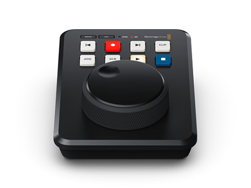 Image représentant l'enregistreur de bureau HyperDeck Shuttle de chez Blackmagic avec une grand molette.